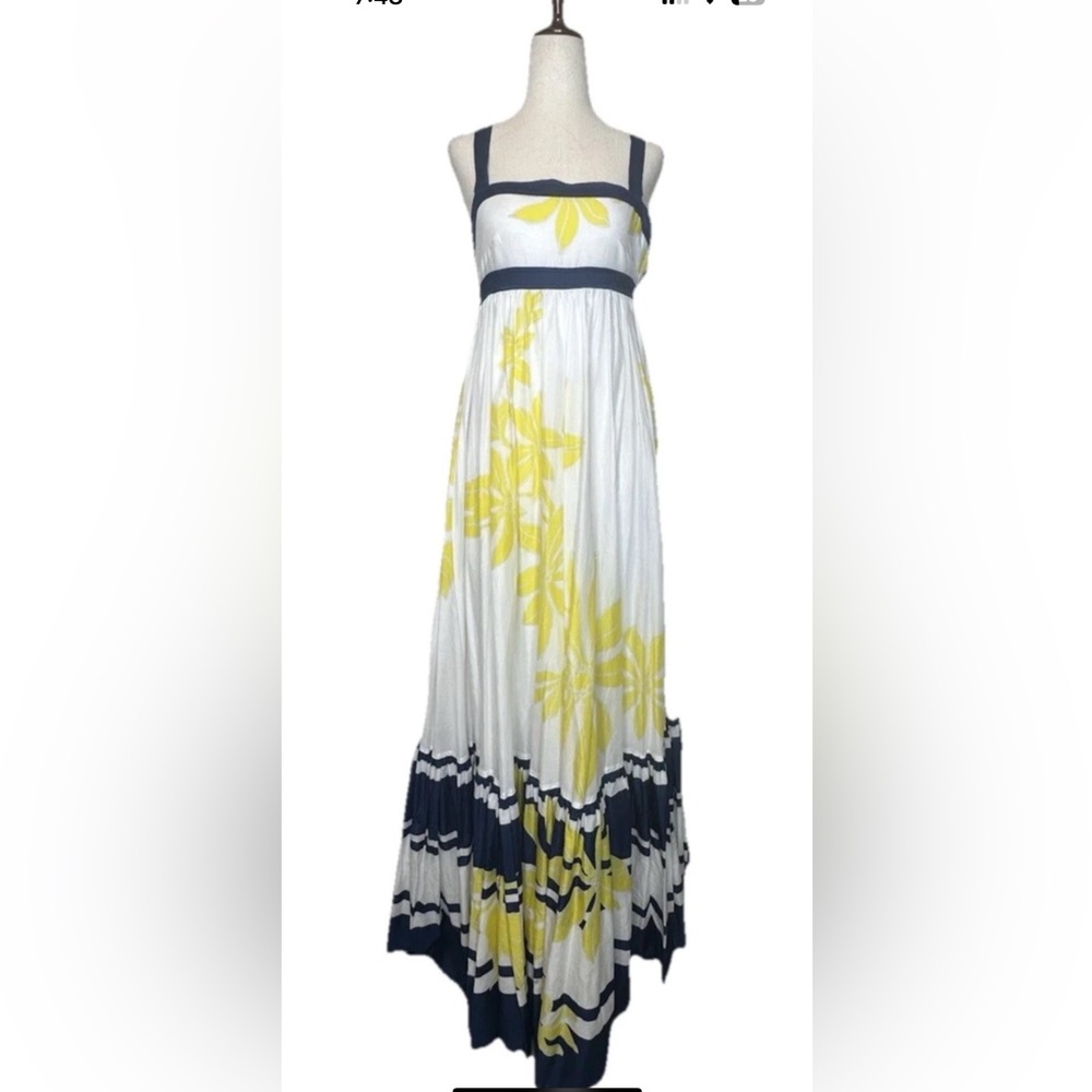 J Crew Collection Talitha Dress 0 Special Edition Floral Maxi Cross Back NWT - Picture 2 of 7